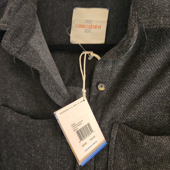 Casa Cabana Women's Size Small Sienna Charcoal Heather Flannel Shirt NWT - Picture 5 of 6